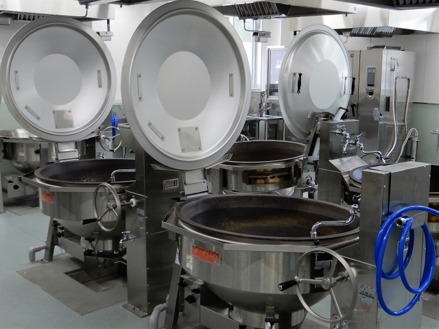 給食センターの釜