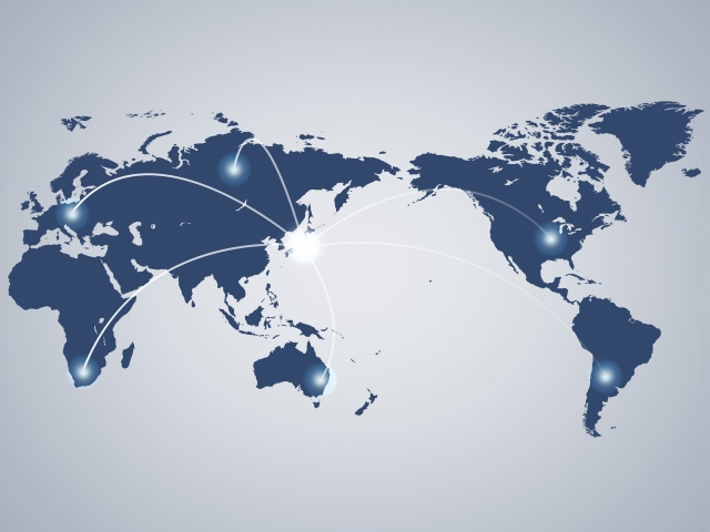 青い世界地図のイライト